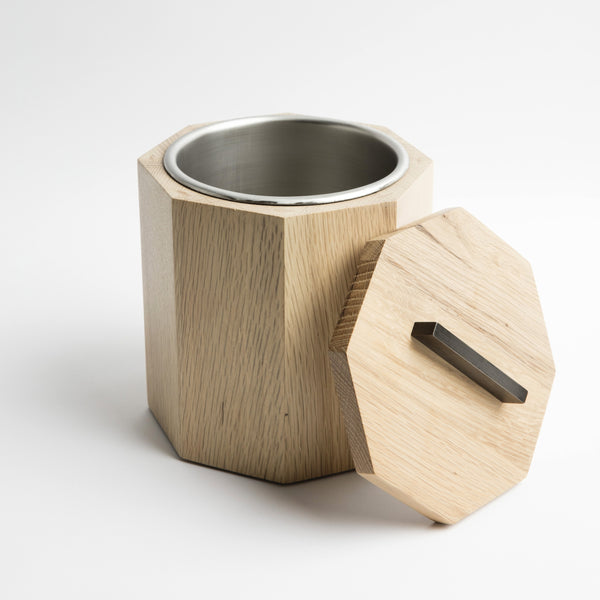 Solid White Oak Wood Ice Bucket