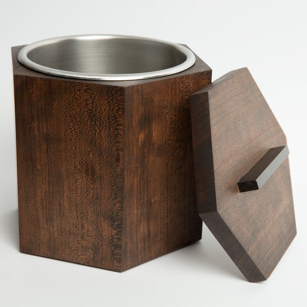 Solid Cherry Wood Ice Bucket