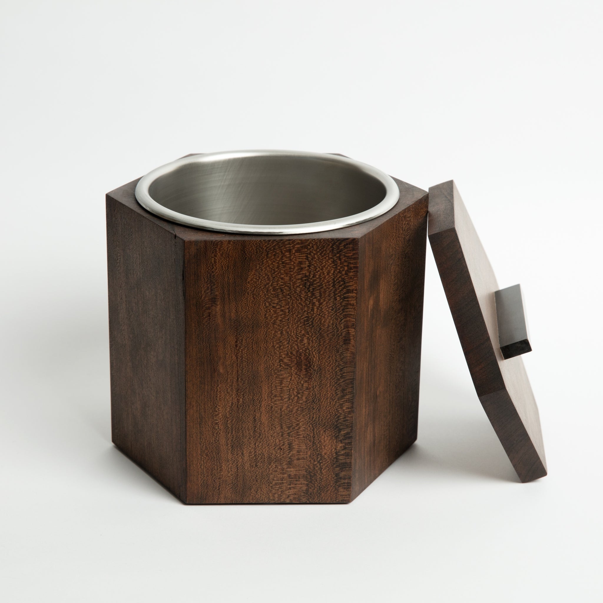 Solid Cherry Wood Ice Bucket