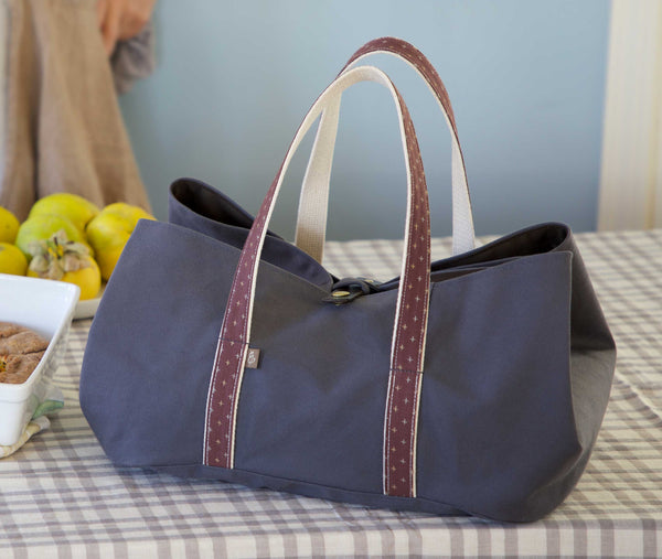 Iris Rectangular Baker Tote in Storm Gray