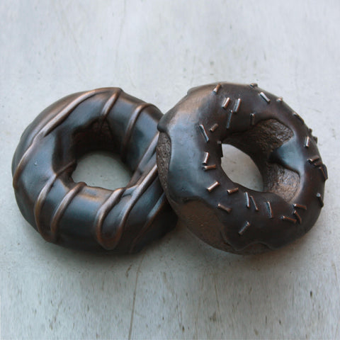 Chocolate Donut Bronze Paperweight