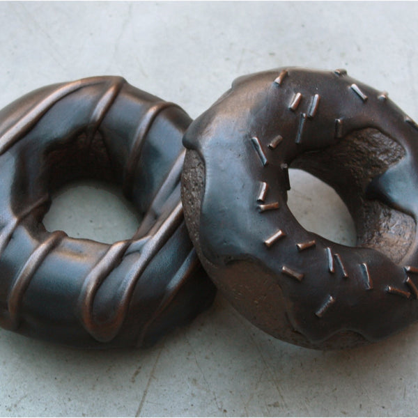 Chocolate Donut Bronze Paperweight