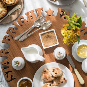 Personalized Cherry Wood Lazy Susan