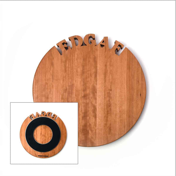 Personalized Cherry Wood Lazy Susan