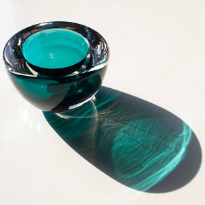 Thick Glass Lagoon Salt Cellar