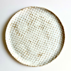 Eggshell Wash Extra Large Round Serving Platter