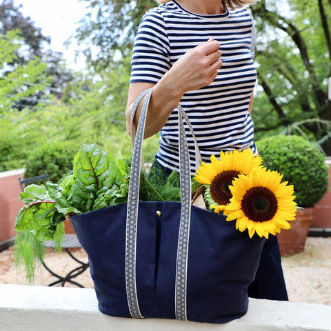 Linden Market Tote Midnight Blue