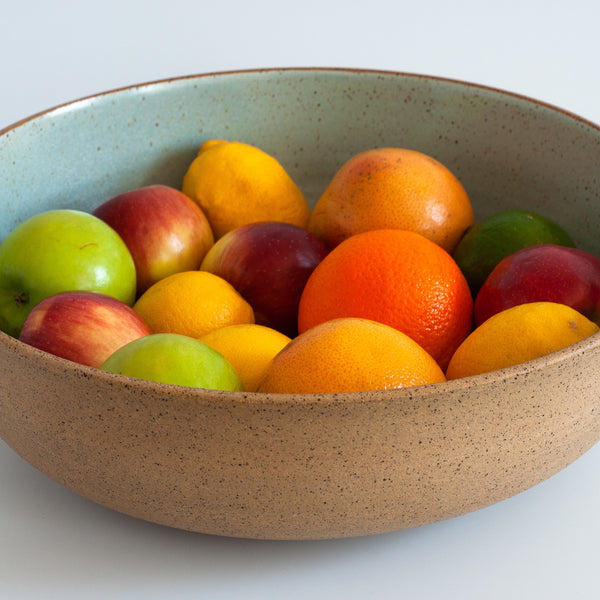 RPK Robin's Egg Low Serving Bowl, Large