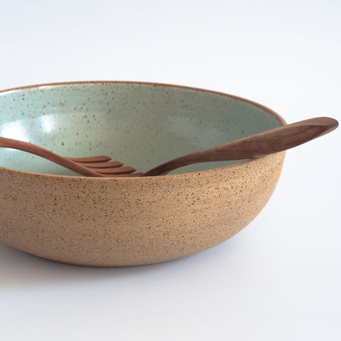 RPK Light Blue + Nude Low Serving Bowl, Large