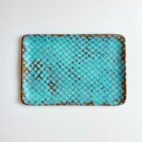 Blizzard Blue Medium Rectangular Serving Tray
