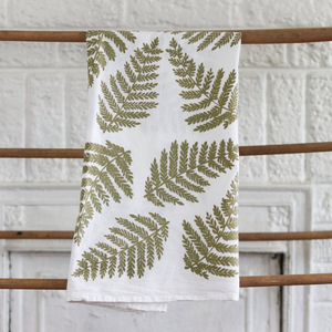 Moss Green Fern Flour Sack Towel