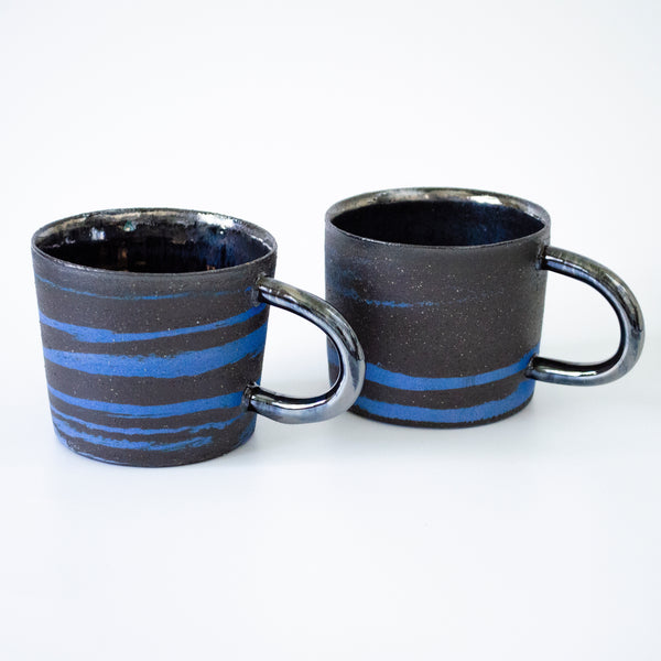 Saori M Blue + Black Mug