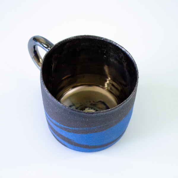 Saori M Blue + Black Mug