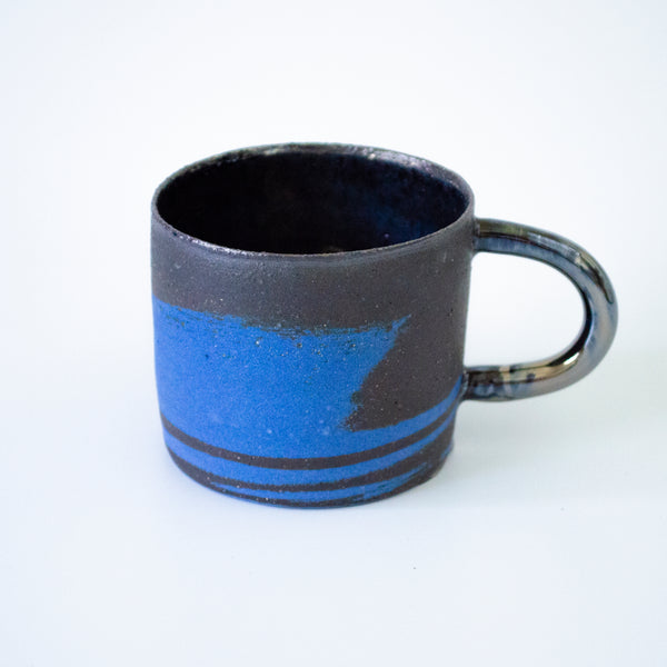 Saori M Blue + Black Mug