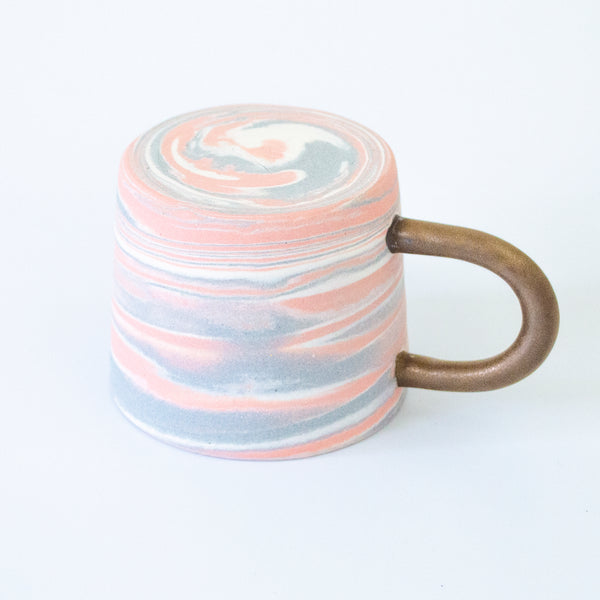 Saori M Pink + Gray Mug