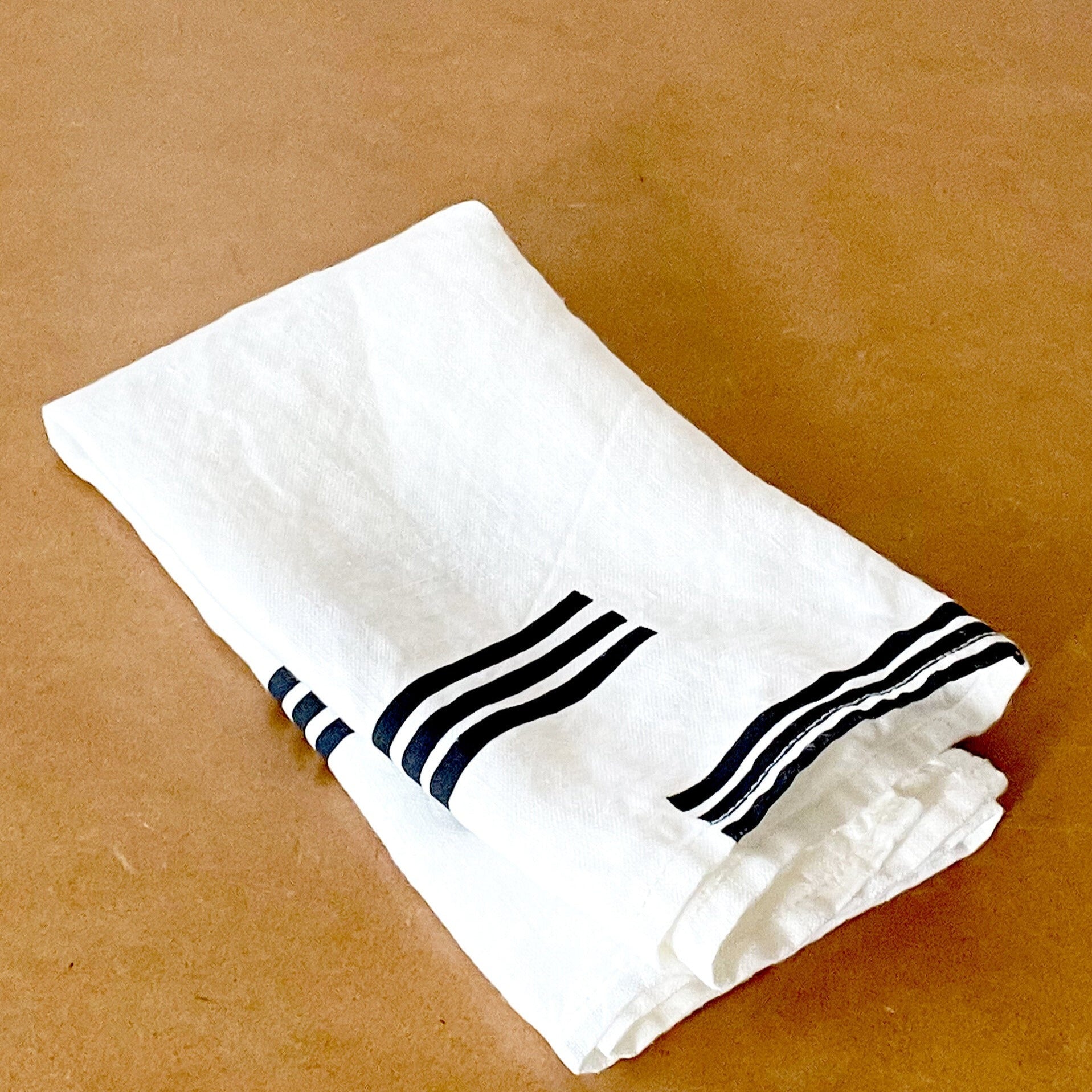 Charcoal Lines Ivory Napkin