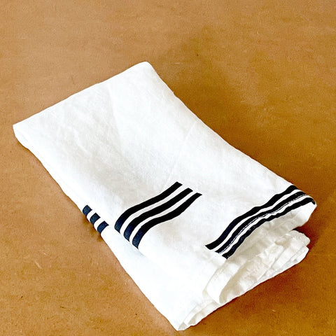 Charcoal Lines Ivory Napkin