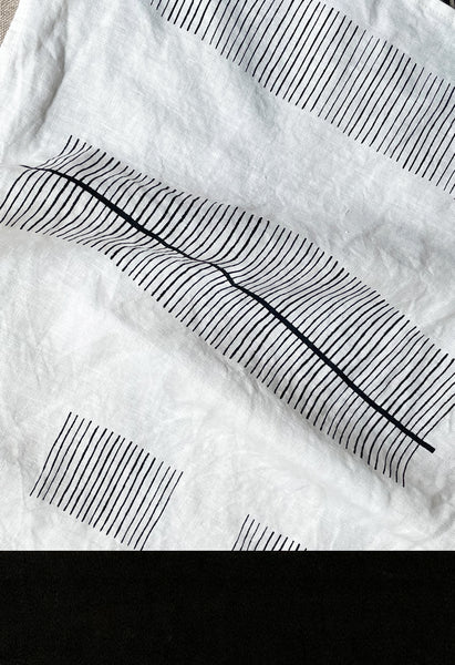 Charcoal Ploma Ivory Napkin