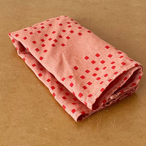 Red Snippets on Punch Napkin