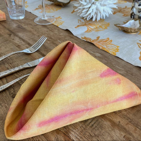 Shibori Tango Linen Napkin
