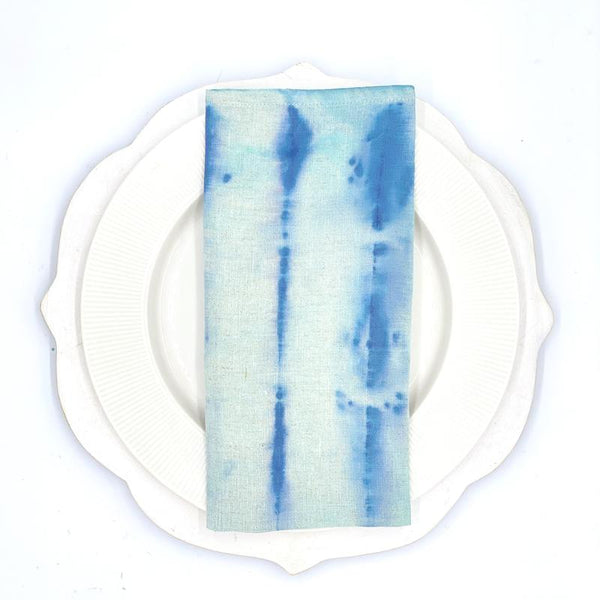 Shibori Ocean Linen Napkins