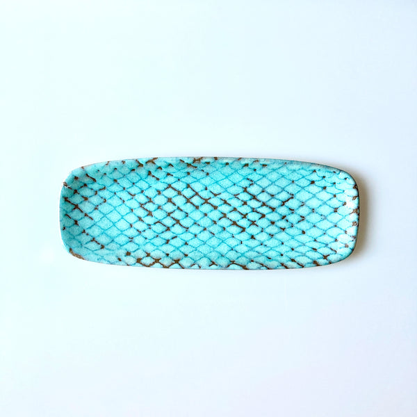 Blizzard Blue Narrow Long Rectangular Tray