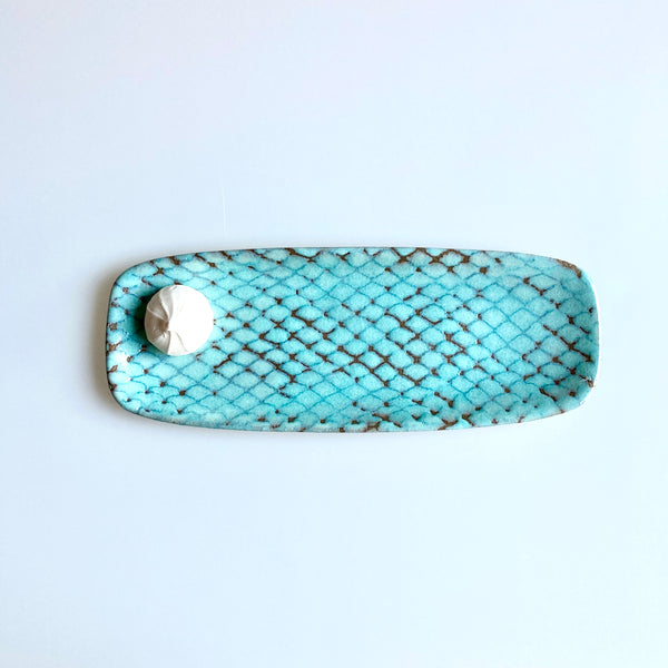 Blizzard Blue Narrow Long Rectangular Tray