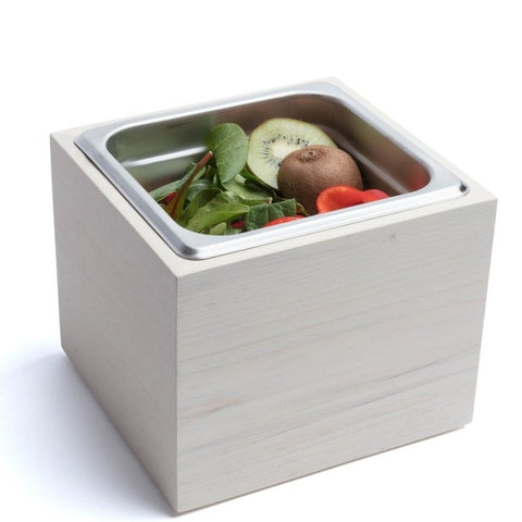 Petite Noaway Countertop Compost Bin, White Magnolia