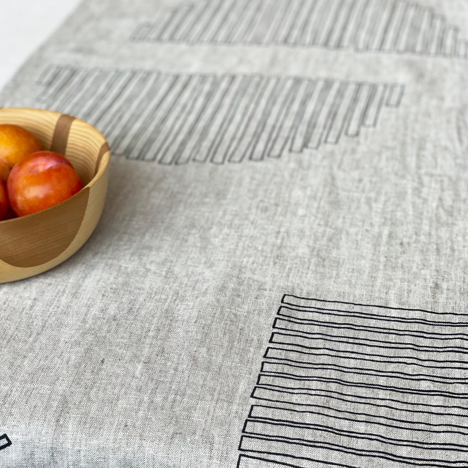 Charcoal Off Kilter Stone Table Runner