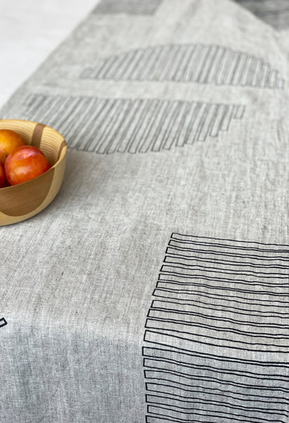Charcoal Off Kilter Stone Table Runner