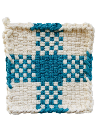 Robin's Egg Cross Potholder