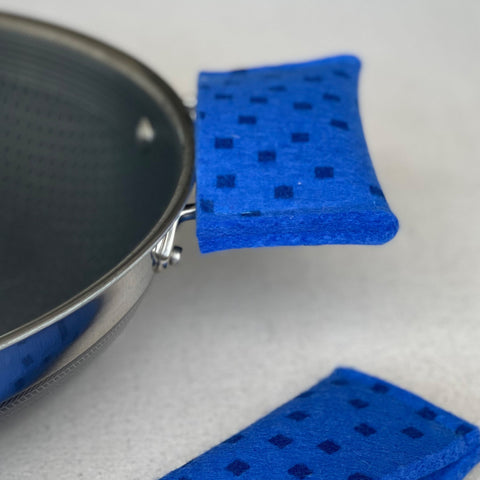 Blue Snippets Pot Holders, Set of 2