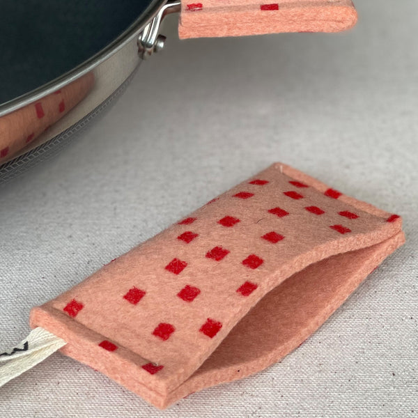 Red Snippets Pot Holders, Set of 2