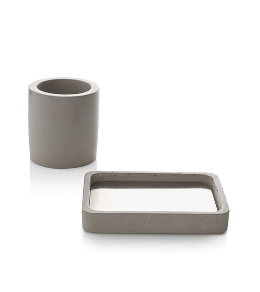 PLC Gray Bathroom Counter Set