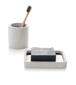 PLC White Sink Bathroom Counter Set