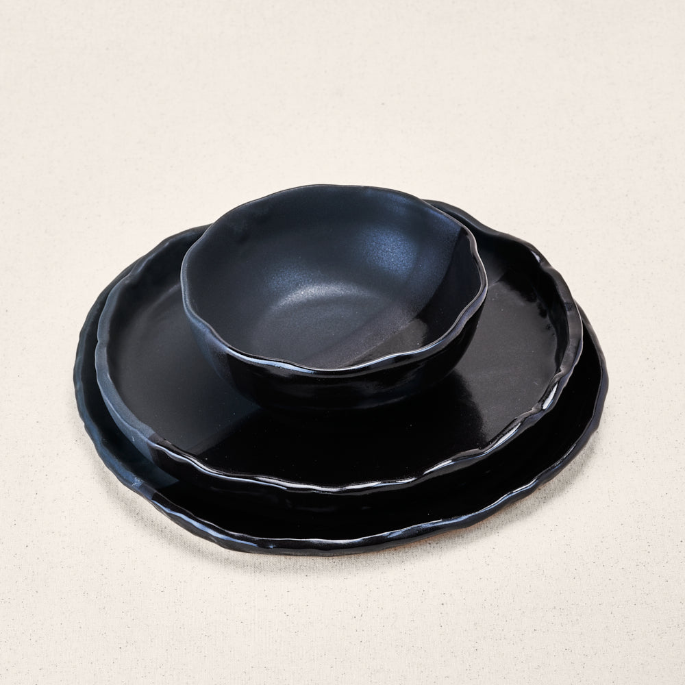 Malibu Noir Place Setting, 3 piece