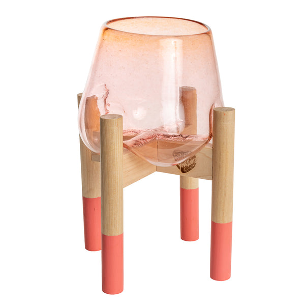 Terrarium and Salmon Modern Stand, Large