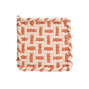 SEEDLING Flax & Spice Handwoven Potholder