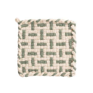 SEEDLING Flax & Willow Handwoven Potholder