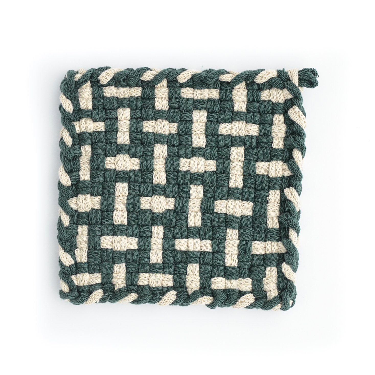 SEEDLING Pine & Flax Handwoven Potholder