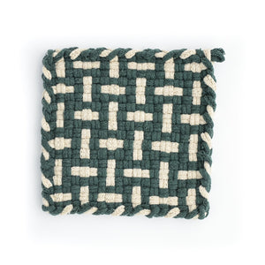 SEEDLING Pine & Flax Handwoven Potholder