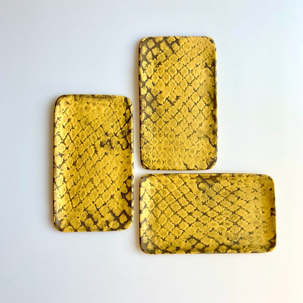 Turmeric Small Appetizer Plate, Set of 3