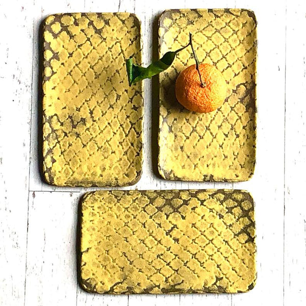 Turmeric Small Appetizer Plate, Set of 3