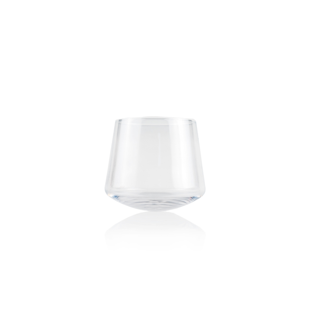 Clear Spin Stemless Wine Glass