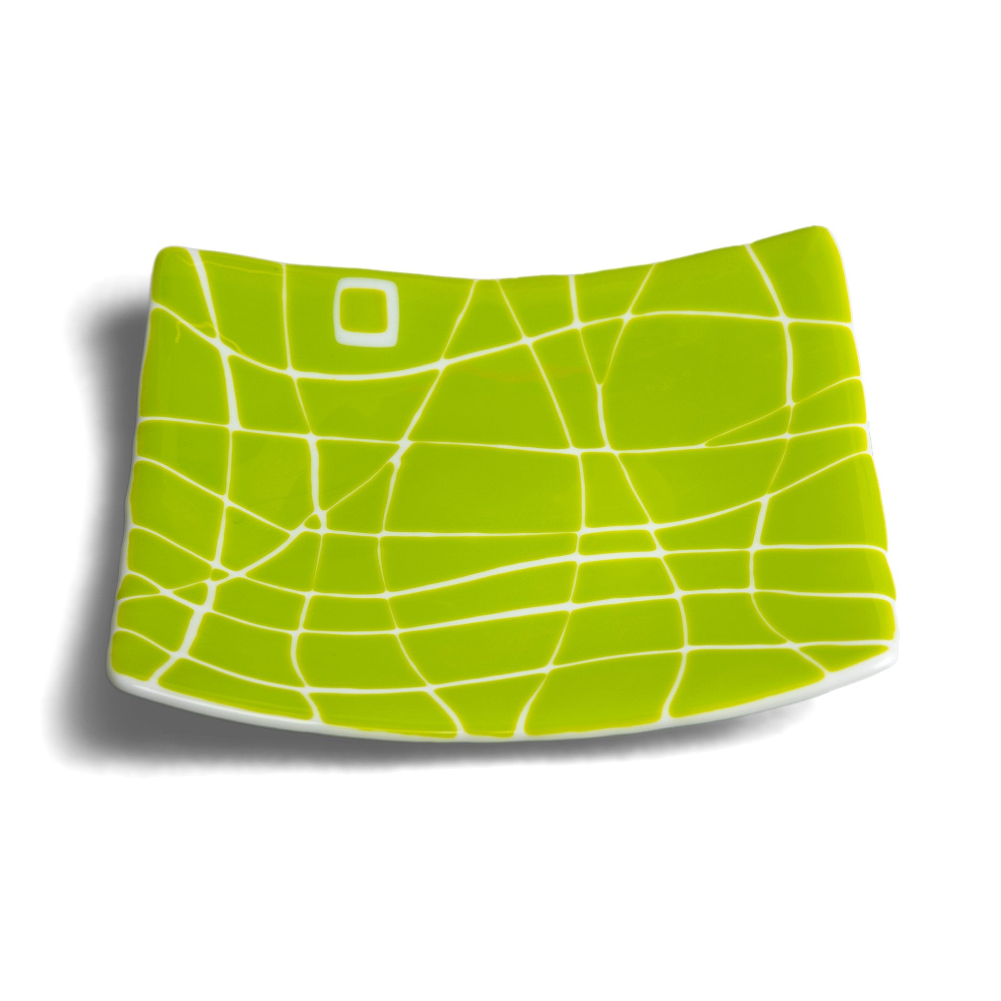 Spring Green Mod Square Channel Bowl