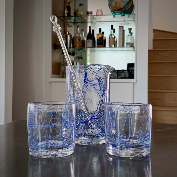 The Strada in Blue Mixing Glass