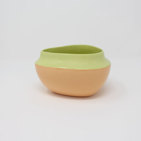 Chartreuse Orange Top Curve Cereal Bowl