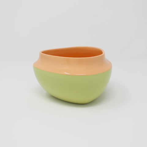 Orange Chartreuse Top Curve Cereal Bowl