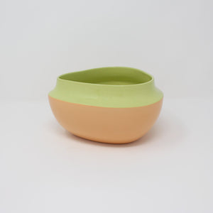 Chartreuse Orange Top Curve Pasta Bowl