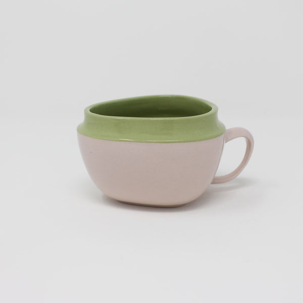E. Lo Ceramic Art Top Curve Mug no.1 Avocado Purple
